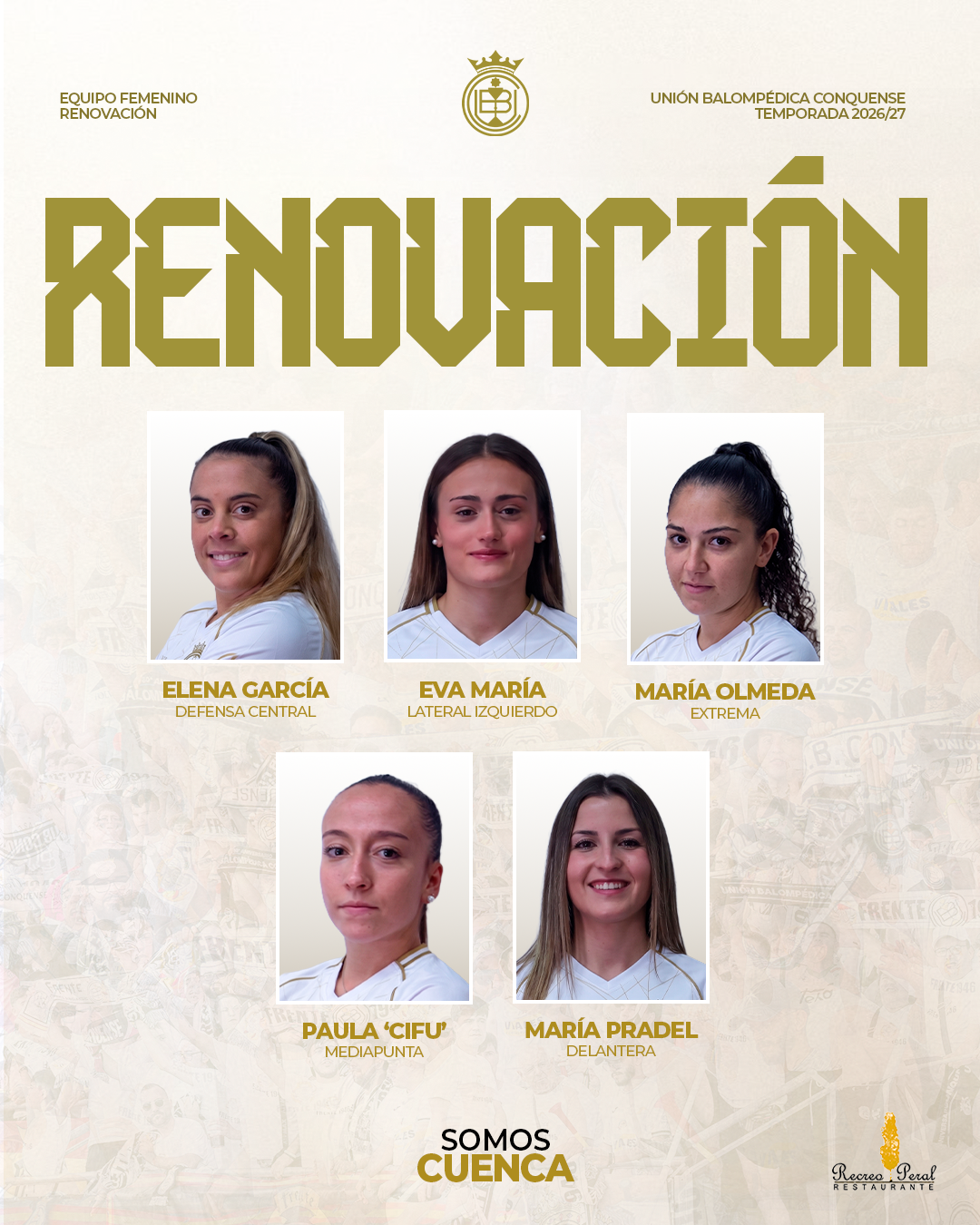 Cinco renovaciones de nivel para el equipo femenino de la UB Conquense