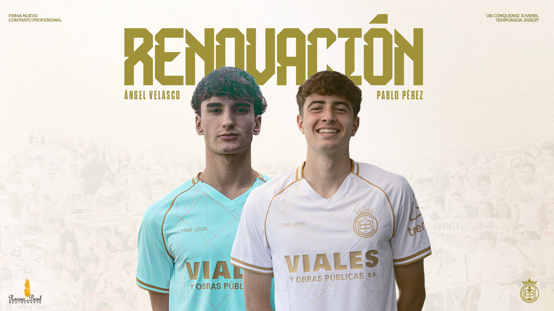 Pablo Pérez y Ángel Velasco renuevan con la UB Conquense y firman su primer contrato profesional