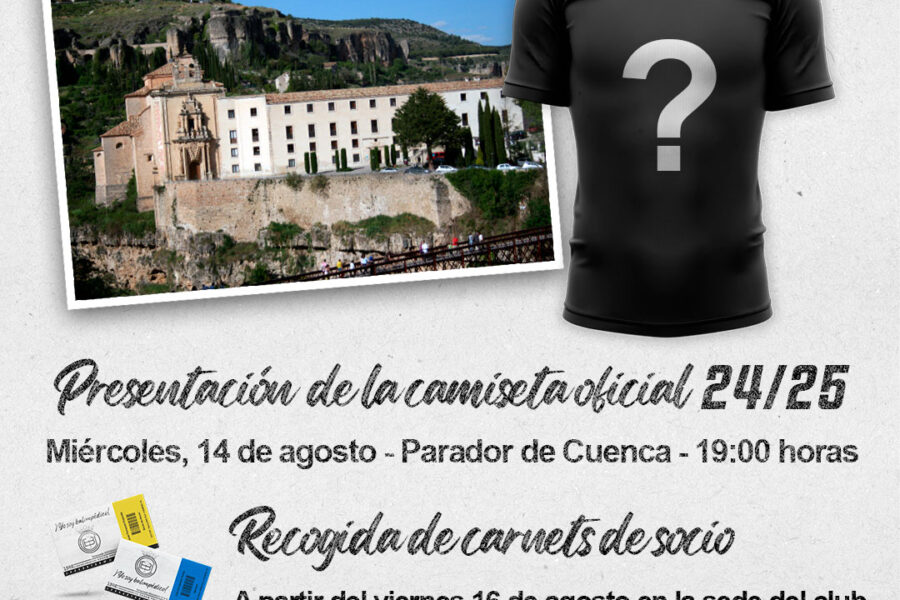 Comunicado UB Conquense: presentación camiseta y recogida de carnets